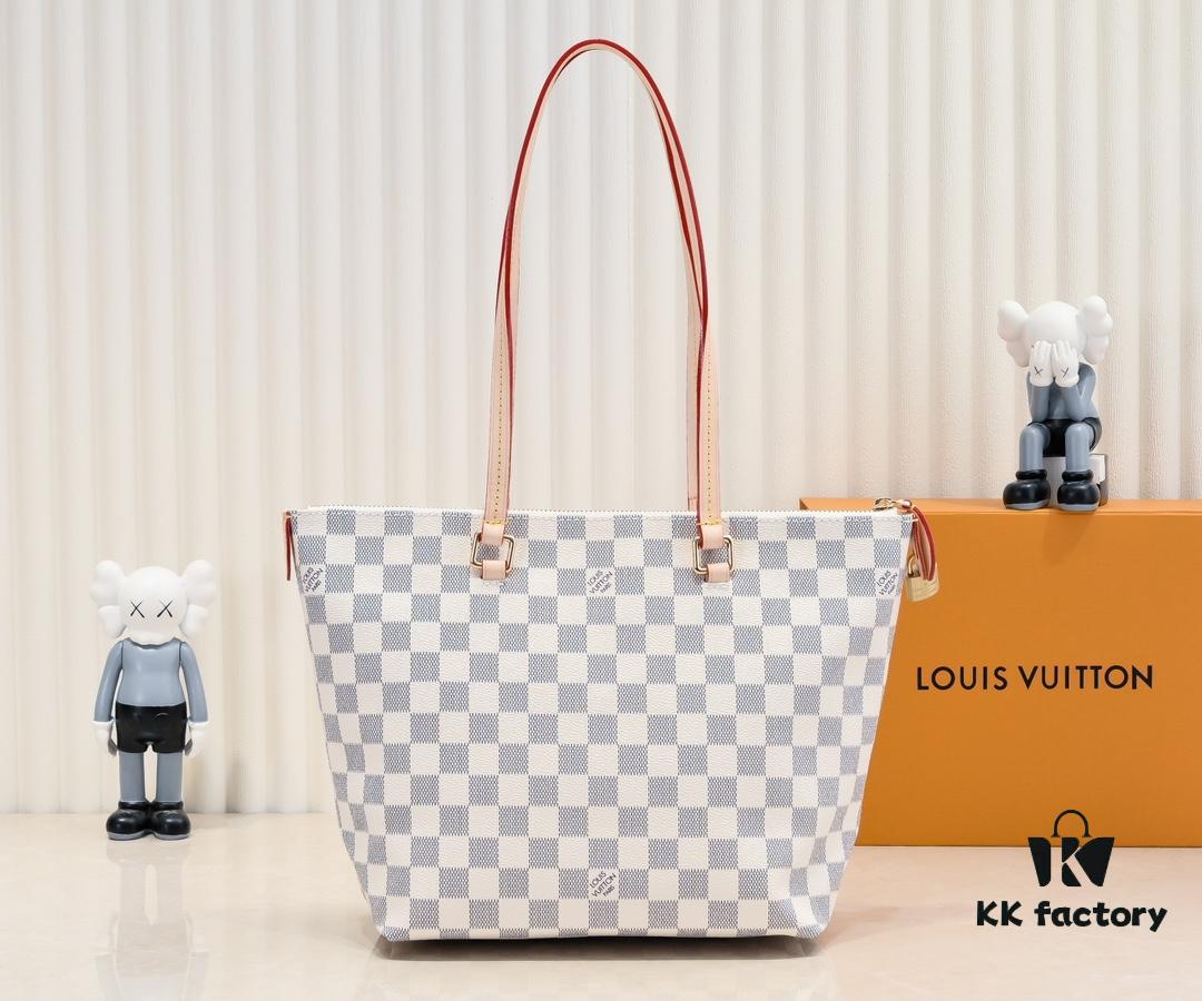 Authentic Louis Vuitton M42267 Multifunctional Shoulder Bag in Monogram Canvas, Dual-Tone Yellow Leather Trim, Available in Small and Large Sizes