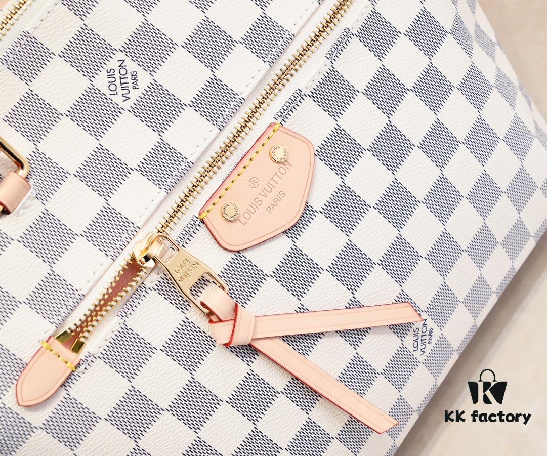 Authentic Louis Vuitton M42267 Multifunctional Shoulder Bag in Monogram Canvas, Dual-Tone Yellow Leather Trim, Available in Small and Large Sizes