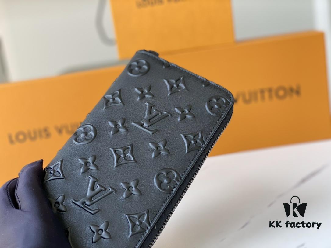 ZIPPY VERTICAL Wallet m80505 Black Embossed Pattern (Print)