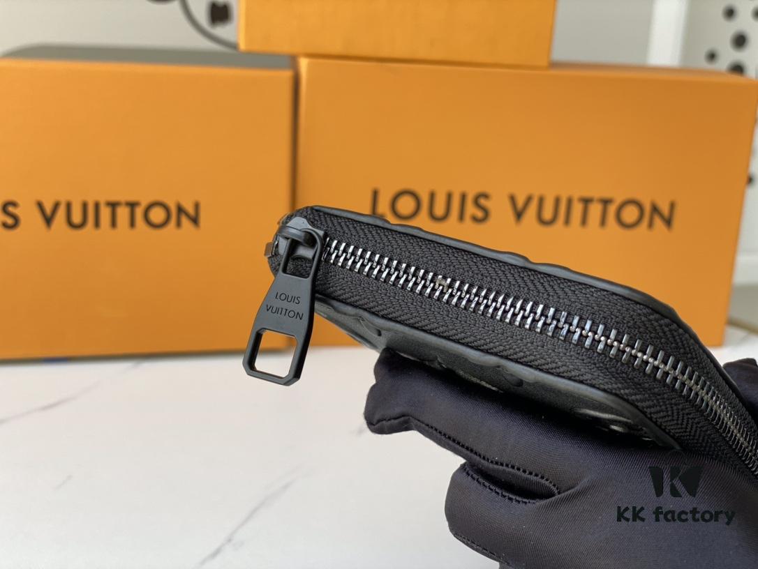 ZIPPY VERTICAL Wallet m80505 Black Embossed Pattern (Print)