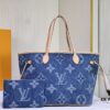 Upgraded Original M40995 Medium Denim Jacquard Shopping Tote Bag 💋💋 Louis Vuitton New Neverfull, A Fresh Interpretation of the Iconic Handbag Exploring Refined Interior Details