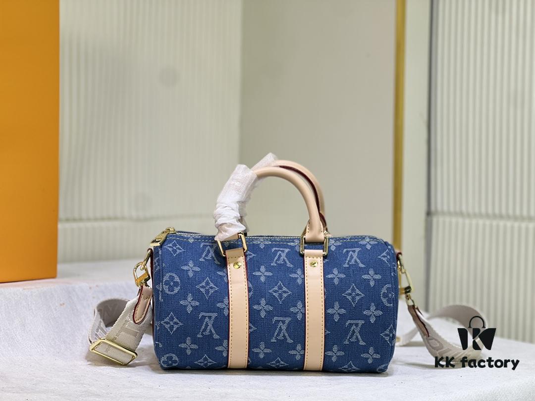 M20900 M24849 Keepall 25 Bag in Monogram Eclipse Reverse Denim Canvas