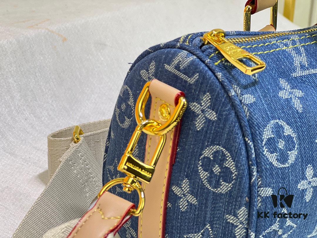 M20900 M24849 Keepall 25 Bag in Monogram Eclipse Reverse Denim Canvas