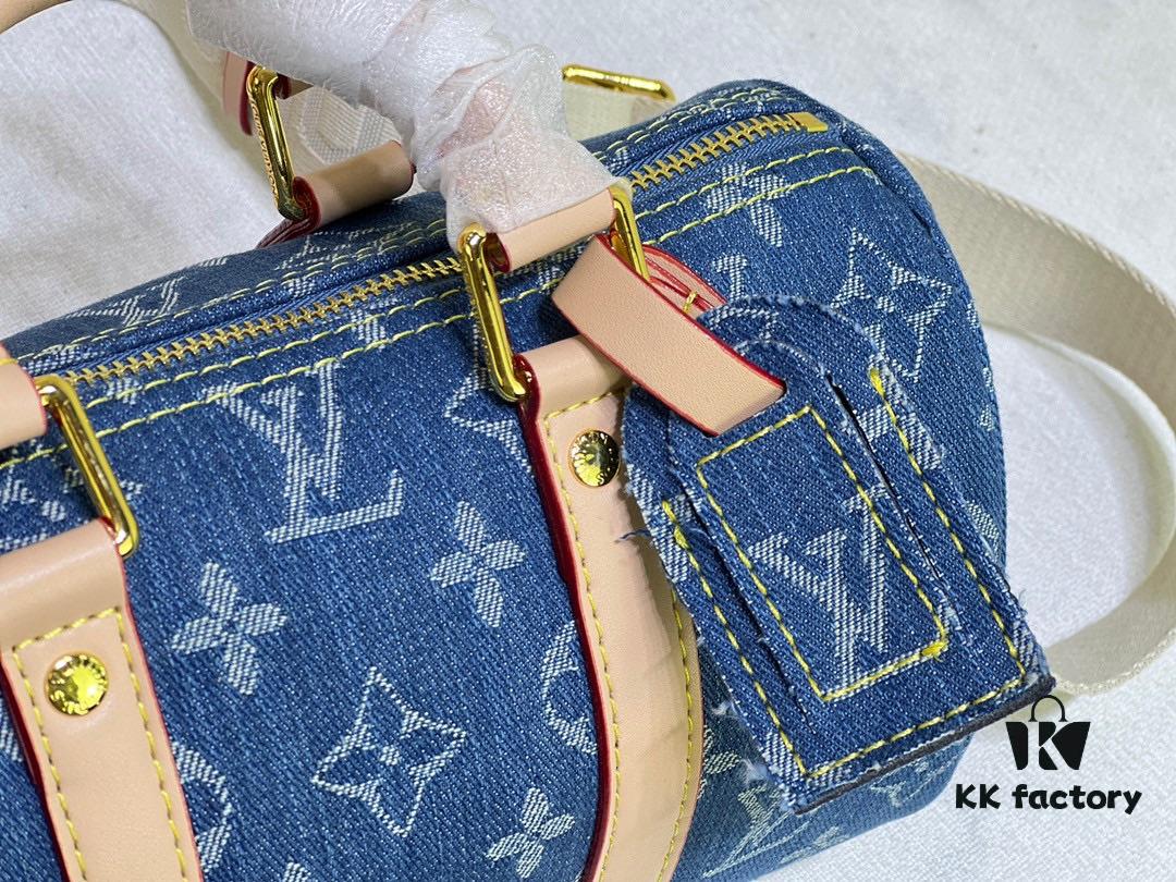 M20900 M24849 Keepall 25 Bag in Monogram Eclipse Reverse Denim Canvas