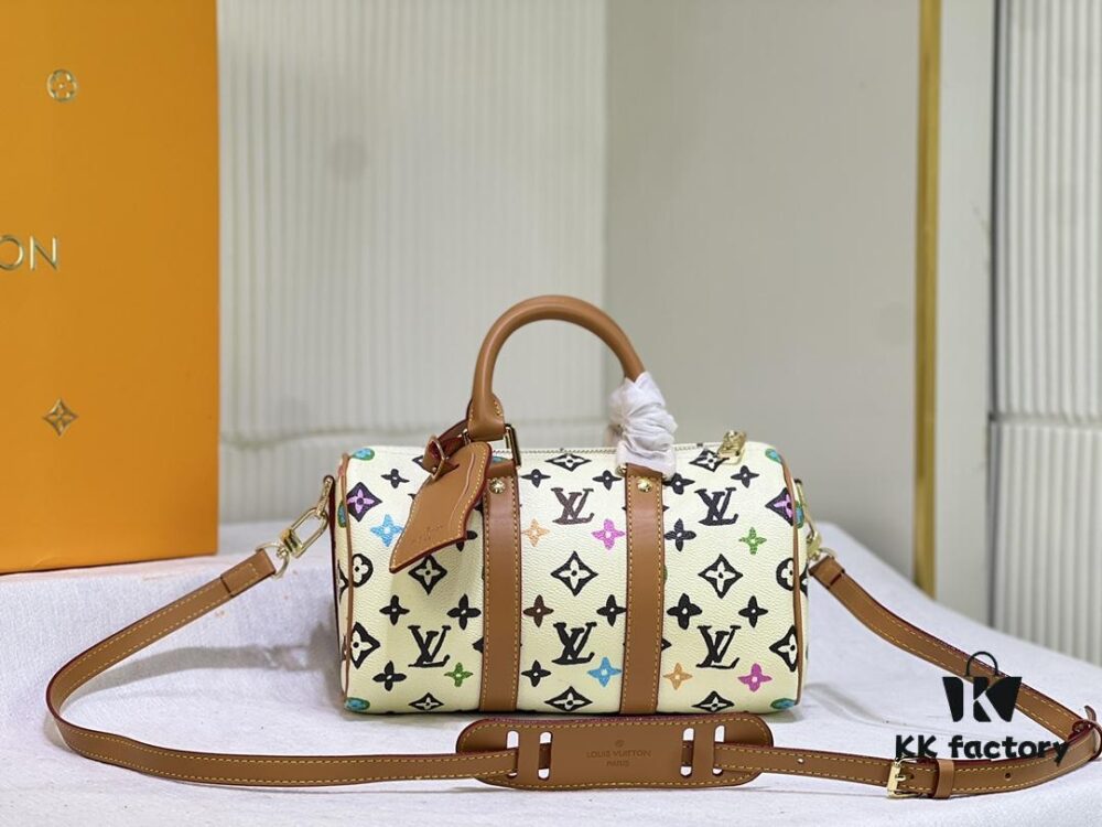 M24849 White Color Black Color Pillow Bag