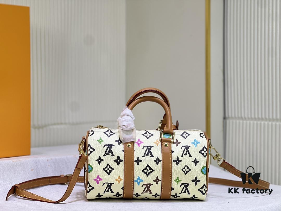 M24849 White Color Black Color Pillow Bag