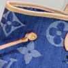Upgraded Original M40995 Medium Denim Jacquard Shopping Tote Bag 💋💋 Louis Vuitton New Neverfull, A Fresh Interpretation of the Iconic Handbag Exploring Refined Interior Details
