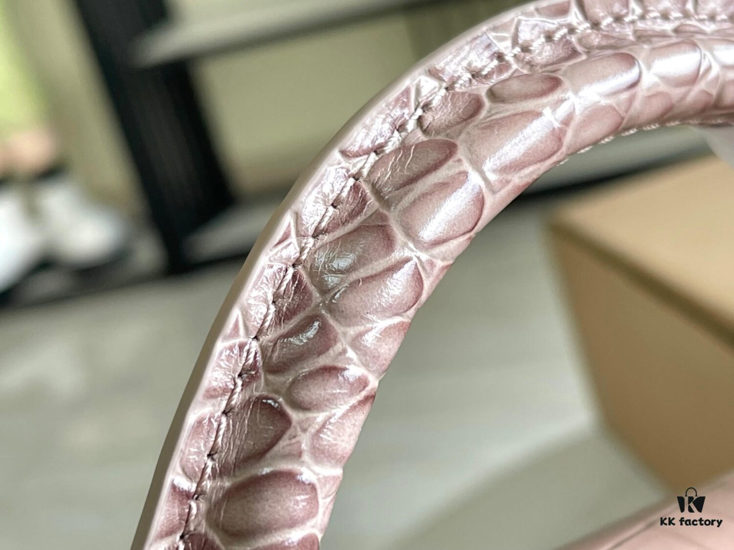 Capucines Mini Bag in Crocodile-Embossed Leather with Silver-Tone Hardware