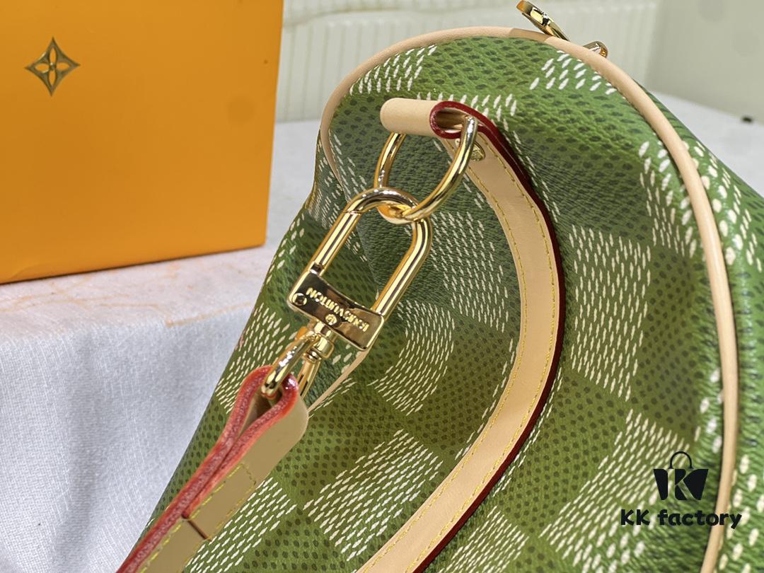 Color-Changing Leather Version 🔥 M40667 M41416 Keepall Bandoulière 50 Travel Bag in Damier Golf Coated Canvas