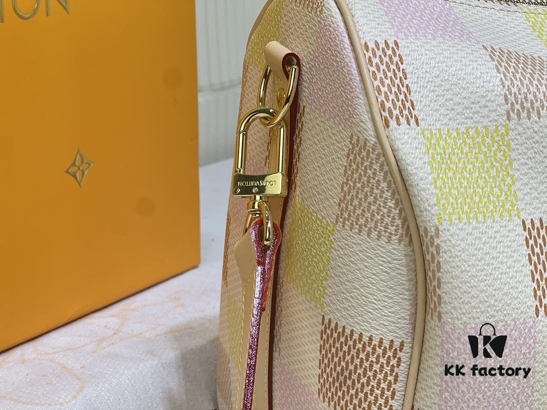 Color-Changing Leather Version 🔥 M40667 M41416 Keepall Bandoulière 50 Travel Bag in Damier Golf Coated Canvas