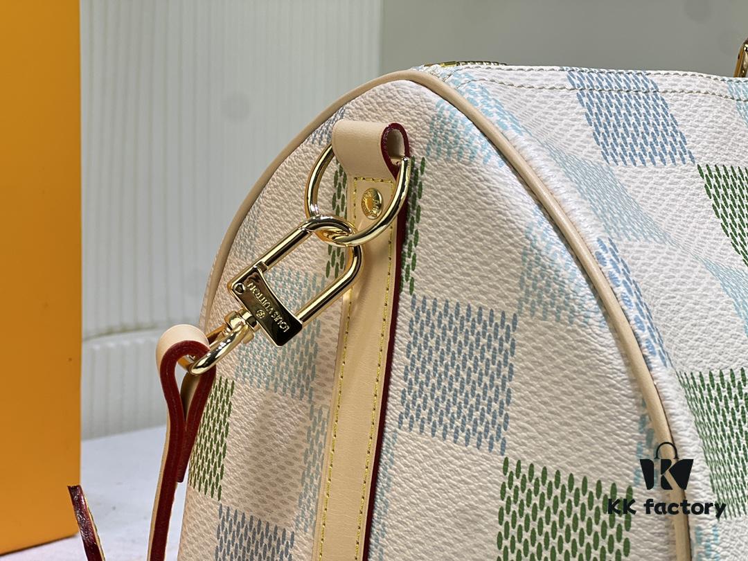 Color-Changing Leather Version🔥M40667 M41416 Keepall Bandoulière 50 Travel Bag in Damier Golf Coated Canvas