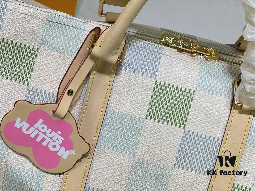 Color-Changing Leather Version🔥M40667 M41416 Keepall Bandoulière 50 Travel Bag in Damier Golf Coated Canvas