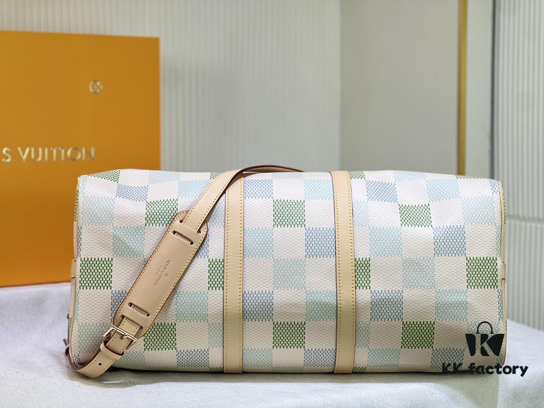 Color-Changing Leather Version🔥M40667 M41416 Keepall Bandoulière 50 Travel Bag in Damier Golf Coated Canvas