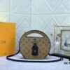 Upgraded Original M47117 Monogram Flower Yellow Flower Women's Round Handbag Series Around Me Bag