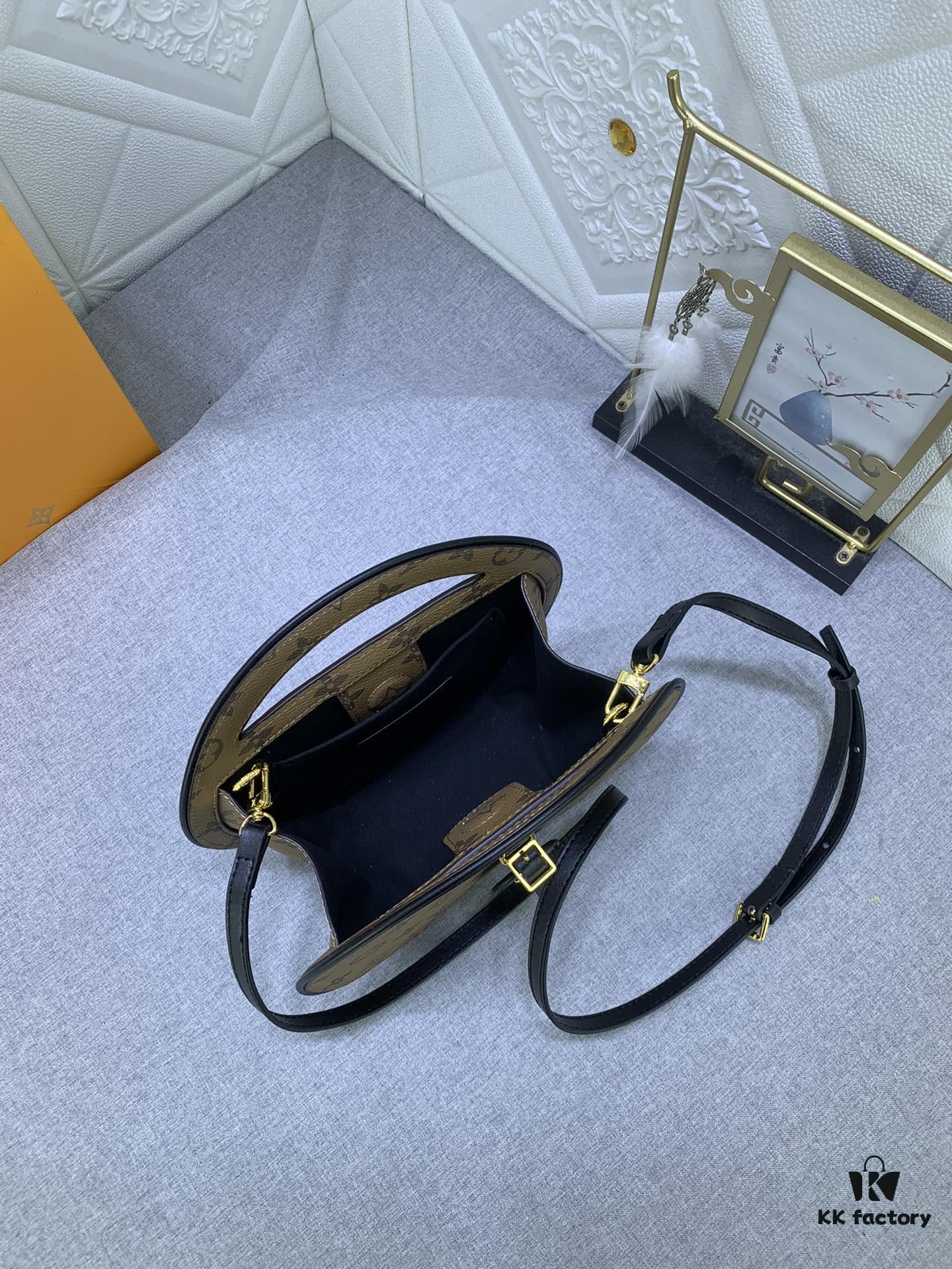 Upgraded Original M47117 Monogram Flower Yellow Flower Women's Round Handbag Series Around Me Bag