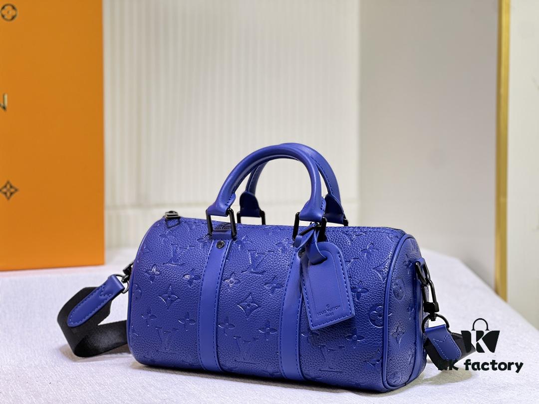 Upgraded Original M20900 M46803 M46804 Keepall Bandoulière 25 Bag in Monogram-Embossed Taurillon Grain Leather