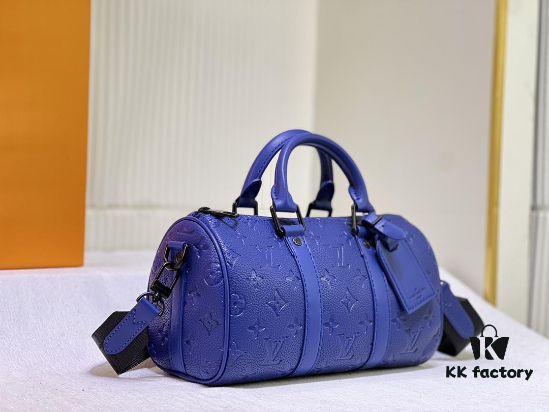 Upgraded Original M20900 M46803 M46804 Keepall Bandoulière 25 Bag in Monogram-Embossed Taurillon Grain Leather