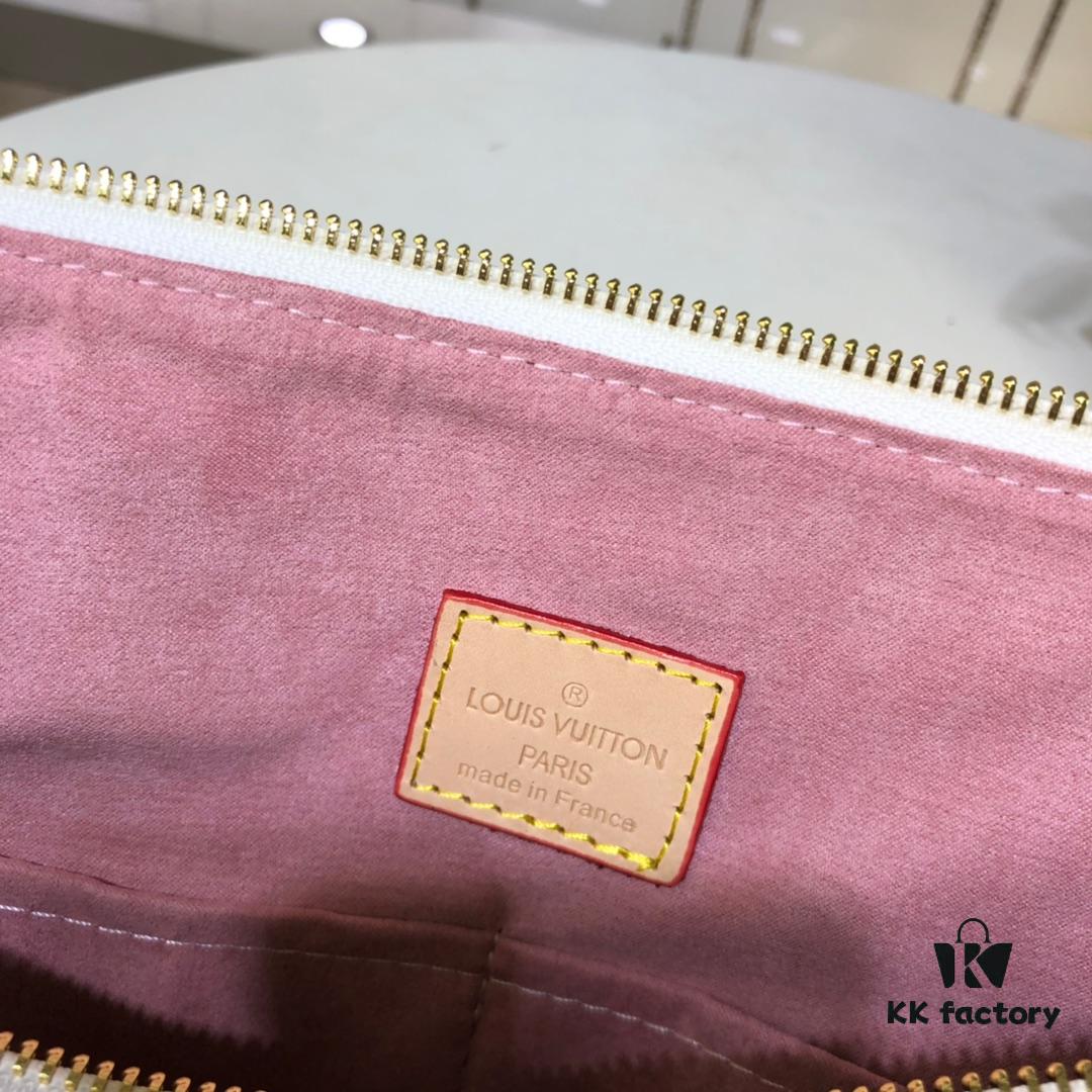 Authentic Louis Vuitton M42267 Multifunctional Shoulder Bag in Monogram Canvas, Dual-Sided Color-Changing Yellow Leather, Large and Small Sizes Available