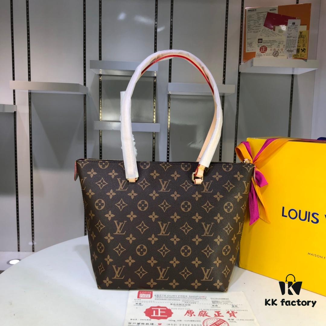 Authentic Louis Vuitton Multifunctional Shoulder Bag M42267, Small and Large Sizes, Monogram Canvas with Genuine Yellow Leather Trim