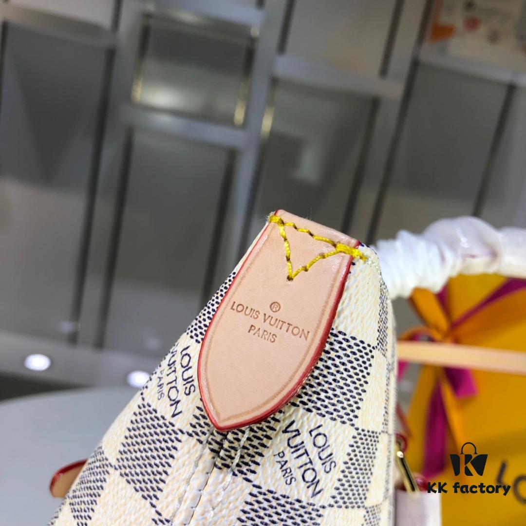 Authentic Louis Vuitton M42267 Multifunctional Shoulder Bag in Monogram Canvas, Dual-Sided Color-Changing Yellow Leather, Large and Small Sizes Available