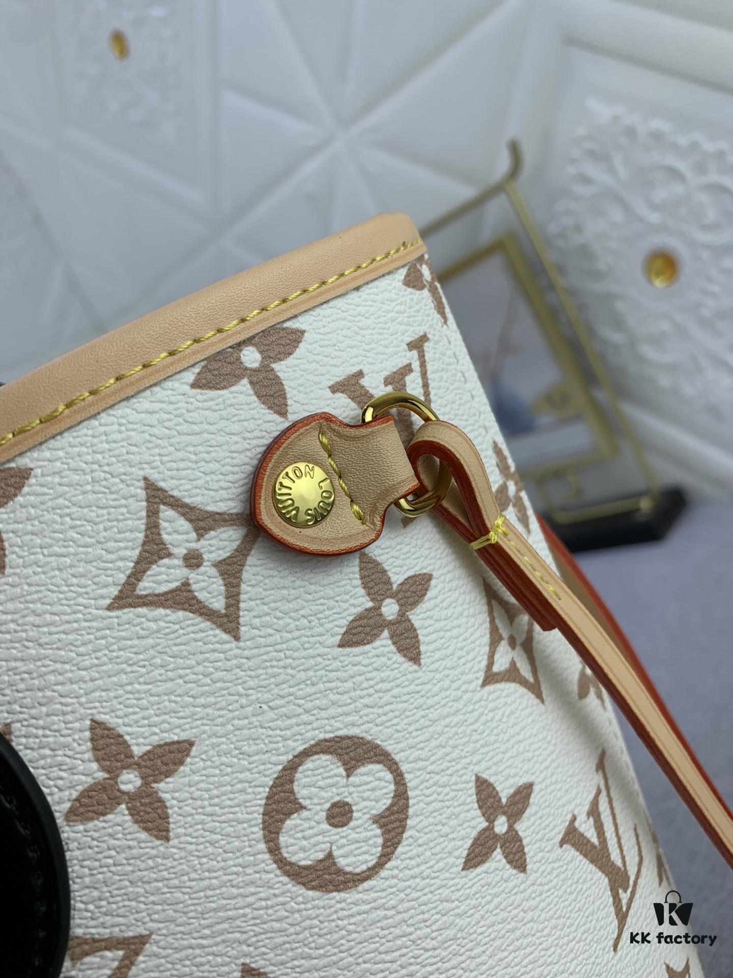 White Flower Mother-Child Bag 🎀🎀 Classic Shopping Tote 💋💋 Louis Vuitton New Neverfull