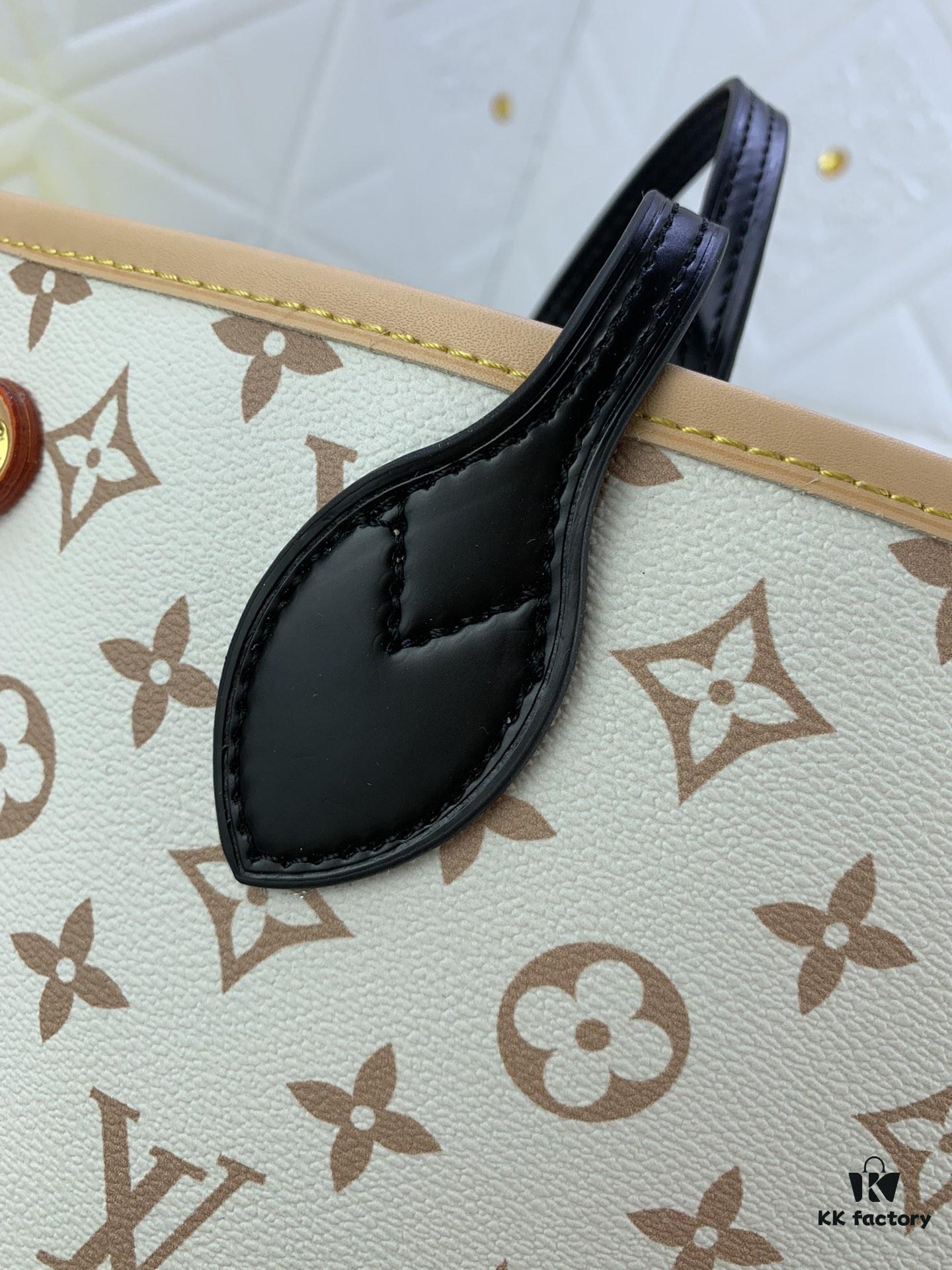 White Flower Mother-Child Bag 🎀🎀 Classic Shopping Tote 💋💋 Louis Vuitton New Neverfull