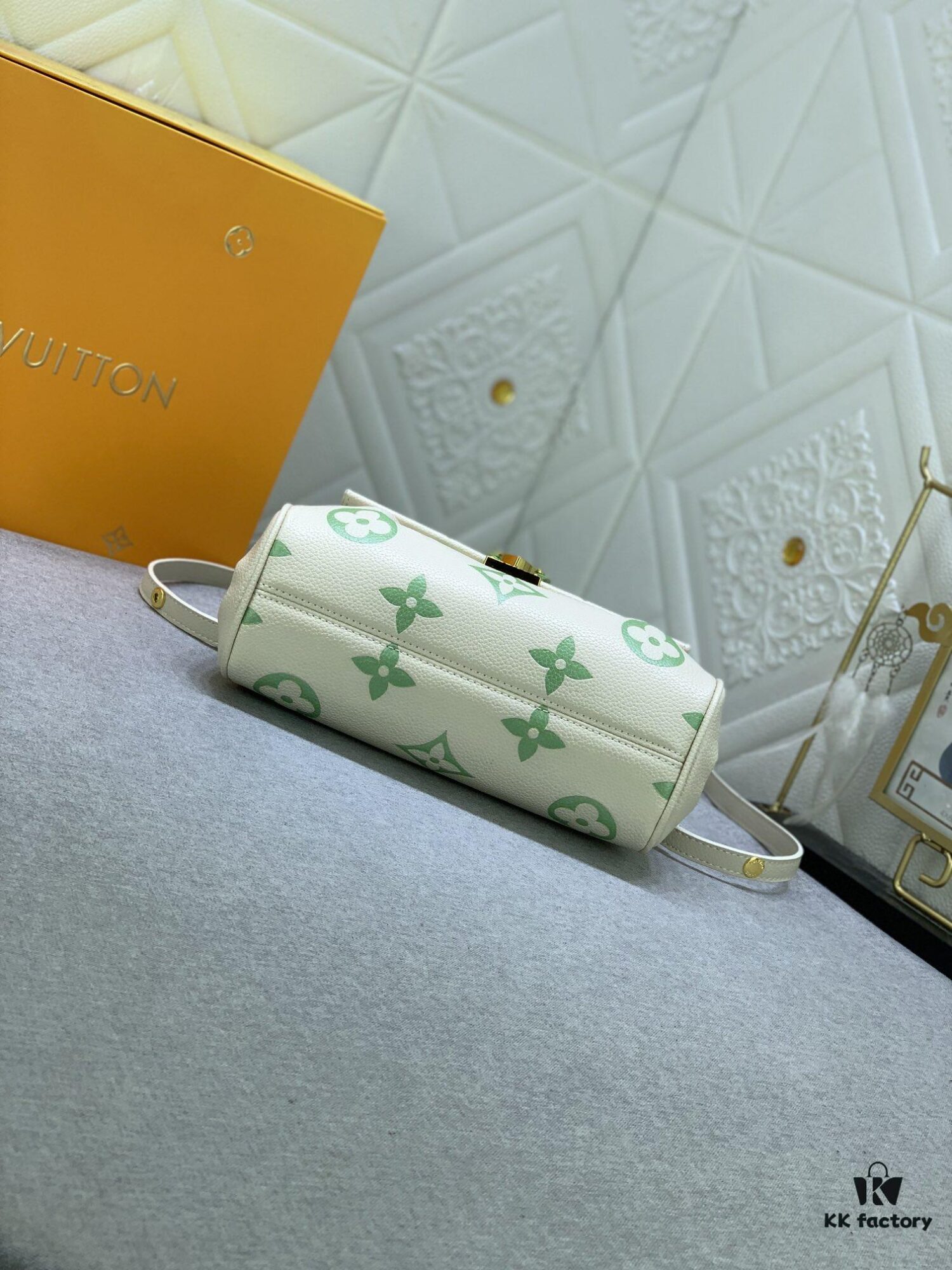 Upgraded Original Version (Inspired by Authentic) ✨‼️ M46393 White Embossed Pink, M45813 Black Quilted, M45859 Black Imprinted, M45836 Elephant Gray, White Imprinted, White Quilted 👏👏 Favorite Bag in Soft Grained Leather with Oversized Monogram Embossing