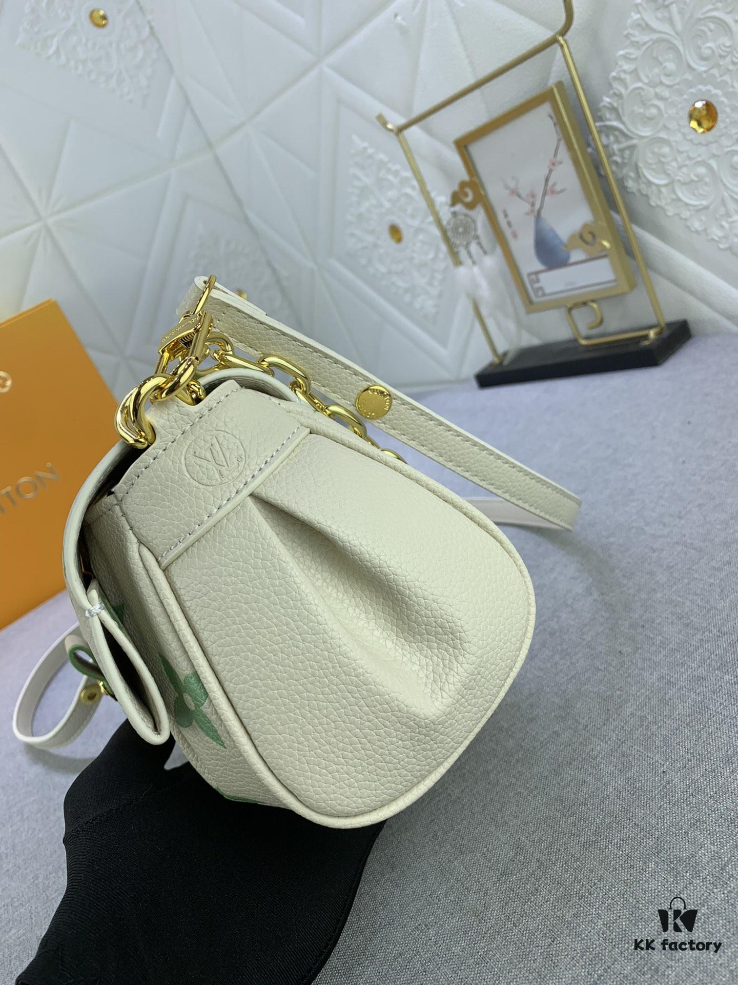 Upgraded Original Version (Inspired by Authentic) ✨‼️ M46393 White Embossed Pink, M45813 Black Quilted, M45859 Black Imprinted, M45836 Elephant Gray, White Imprinted, White Quilted 👏👏 Favorite Bag in Soft Grained Leather with Oversized Monogram Embossing