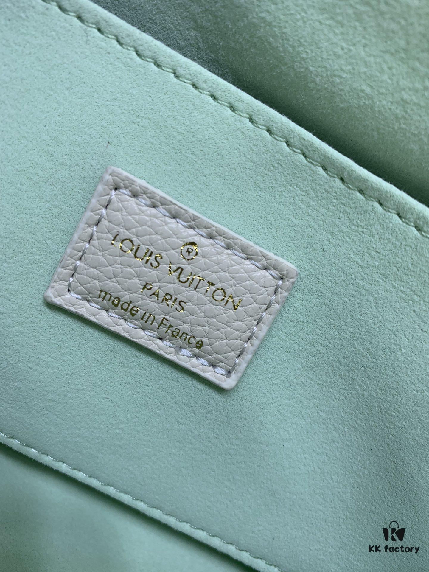 Upgraded Original Version (Inspired by Authentic) ✨‼️ M46393 White Embossed Pink, M45813 Black Quilted, M45859 Black Imprinted, M45836 Elephant Gray, White Imprinted, White Quilted 👏👏 Favorite Bag in Soft Grained Leather with Oversized Monogram Embossing