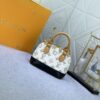 Upgraded Original [Alma Nano Shell Handbag] M82717 Damier M46895 White Flower