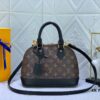 Upgraded Size Original M53151 M53152 Monogram N41221 Non-Check Black Leather Louis Vuitton Alma Handbag