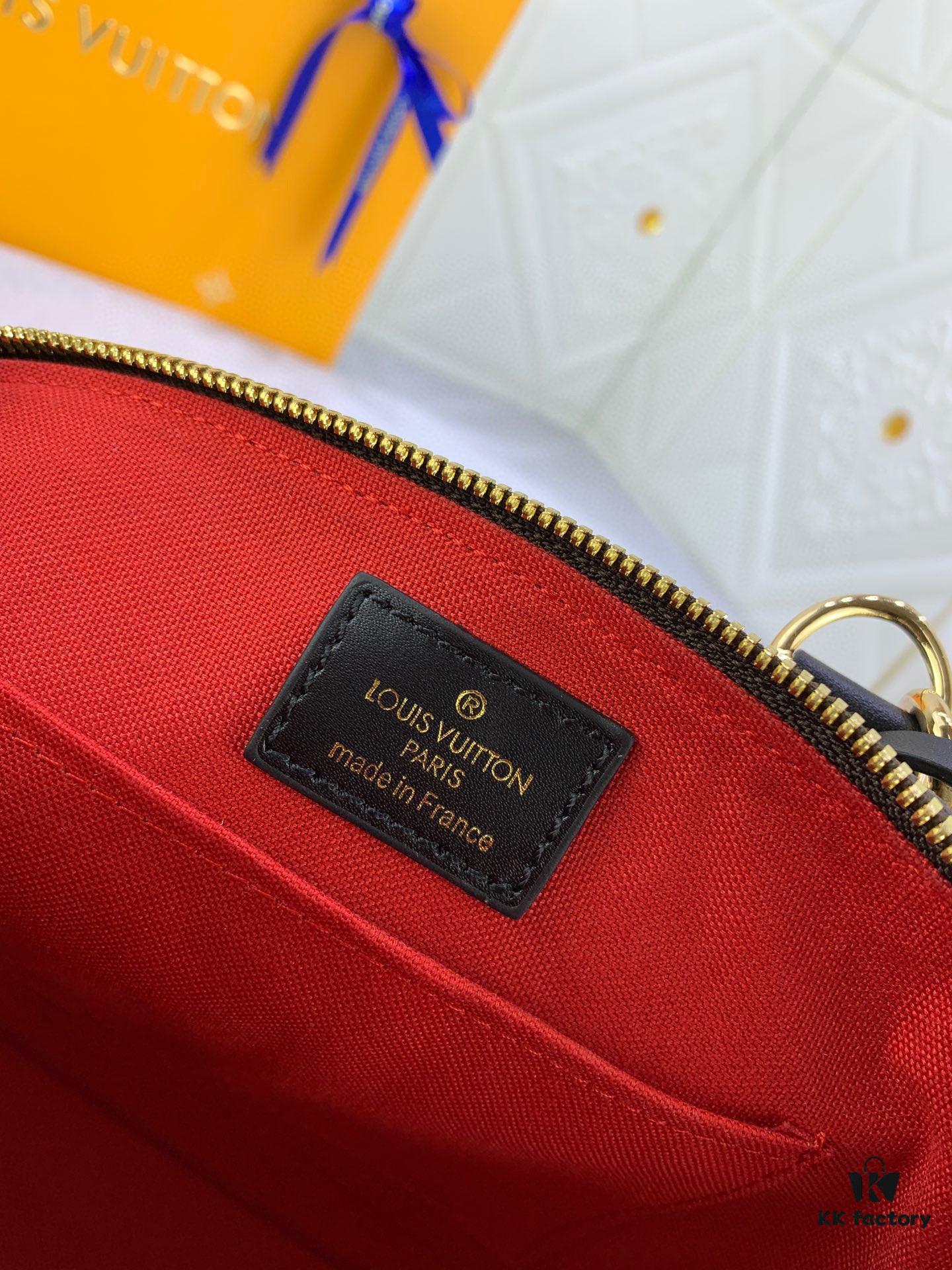 Upgraded Size Original M53151 M53152 Monogram N41221 Non-Check Black Leather Louis Vuitton Alma Handbag