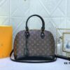 Upgraded Size Original M53151 M53152 Monogram N41221 Non-Checkered Alma Bag in Black Leather