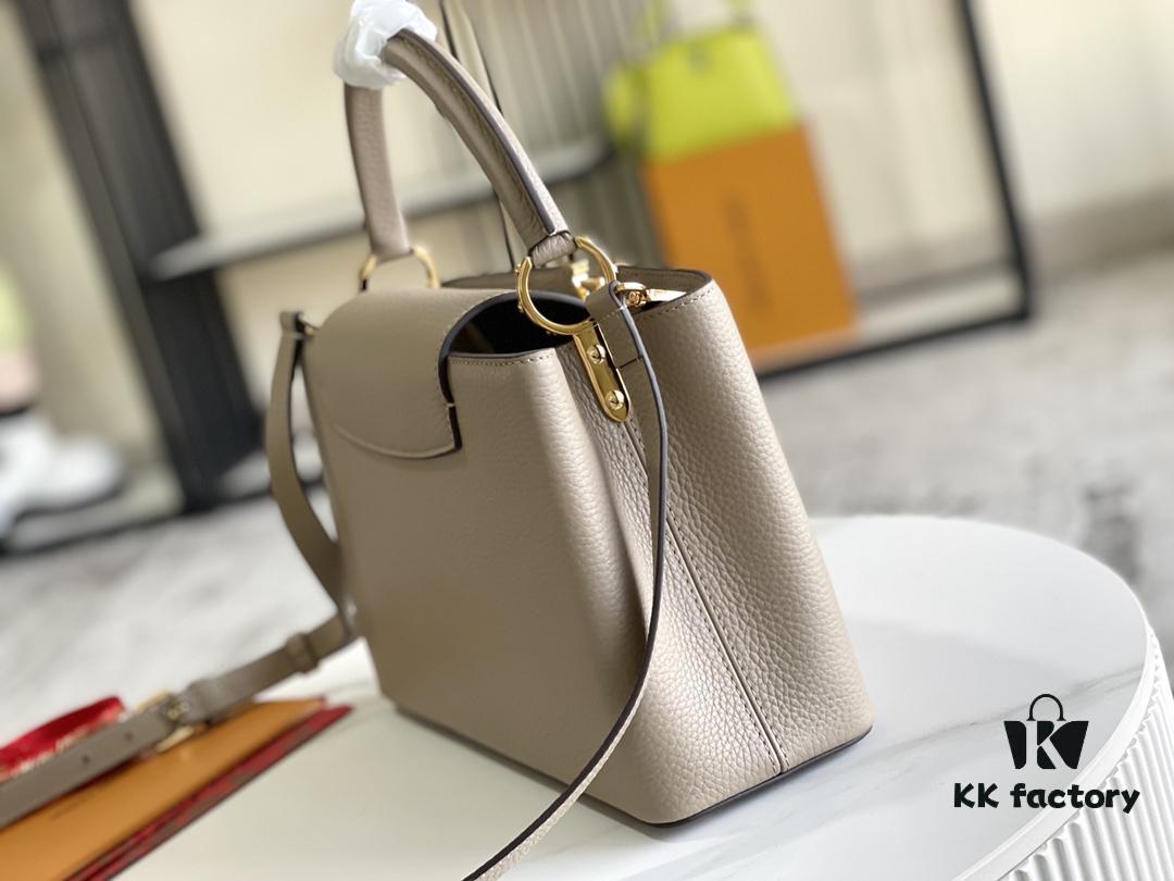 Premium Full Set Packaging 【Top Grade Original Leather 💋 M94428 Elephant Gray Medium with Gold Hardware】