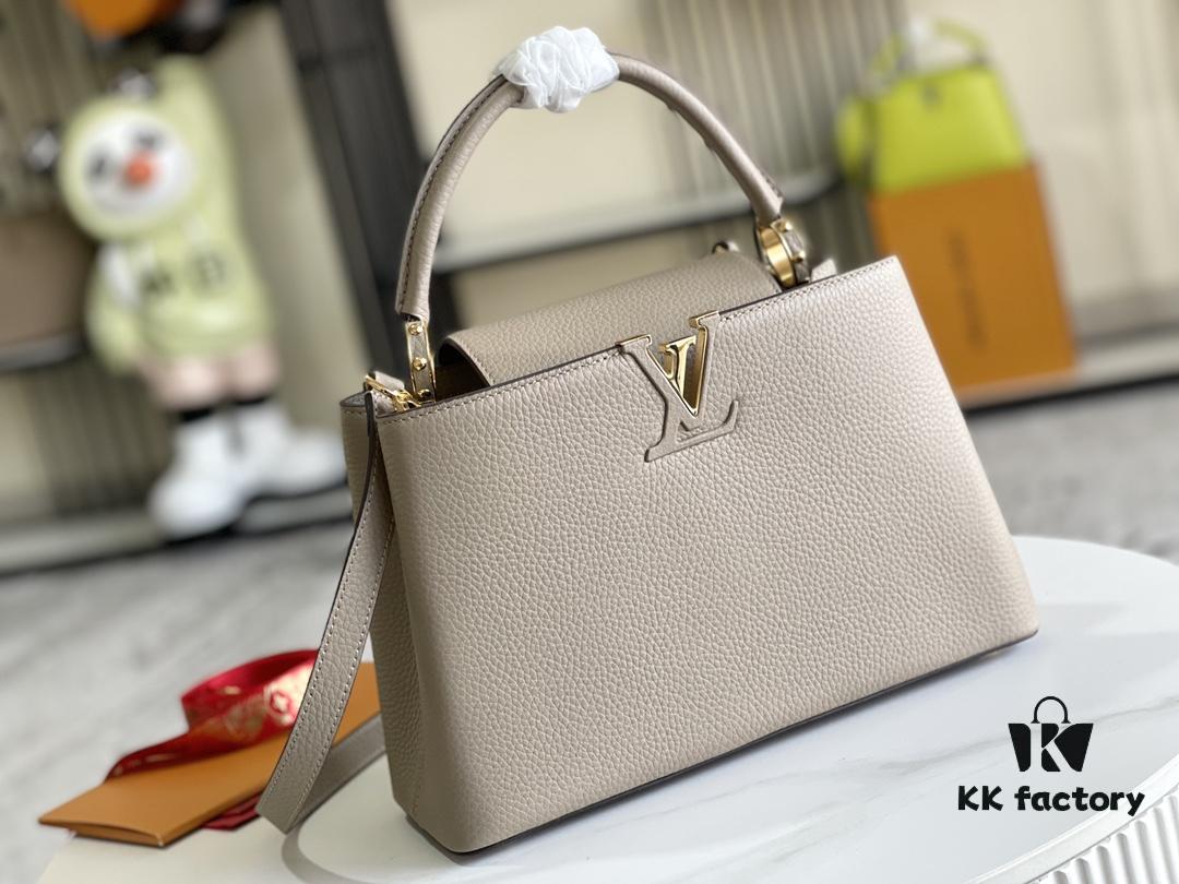 Premium Full Set Packaging 【Top Grade Original Leather 💋 M94428 Elephant Gray Medium with Gold Hardware】