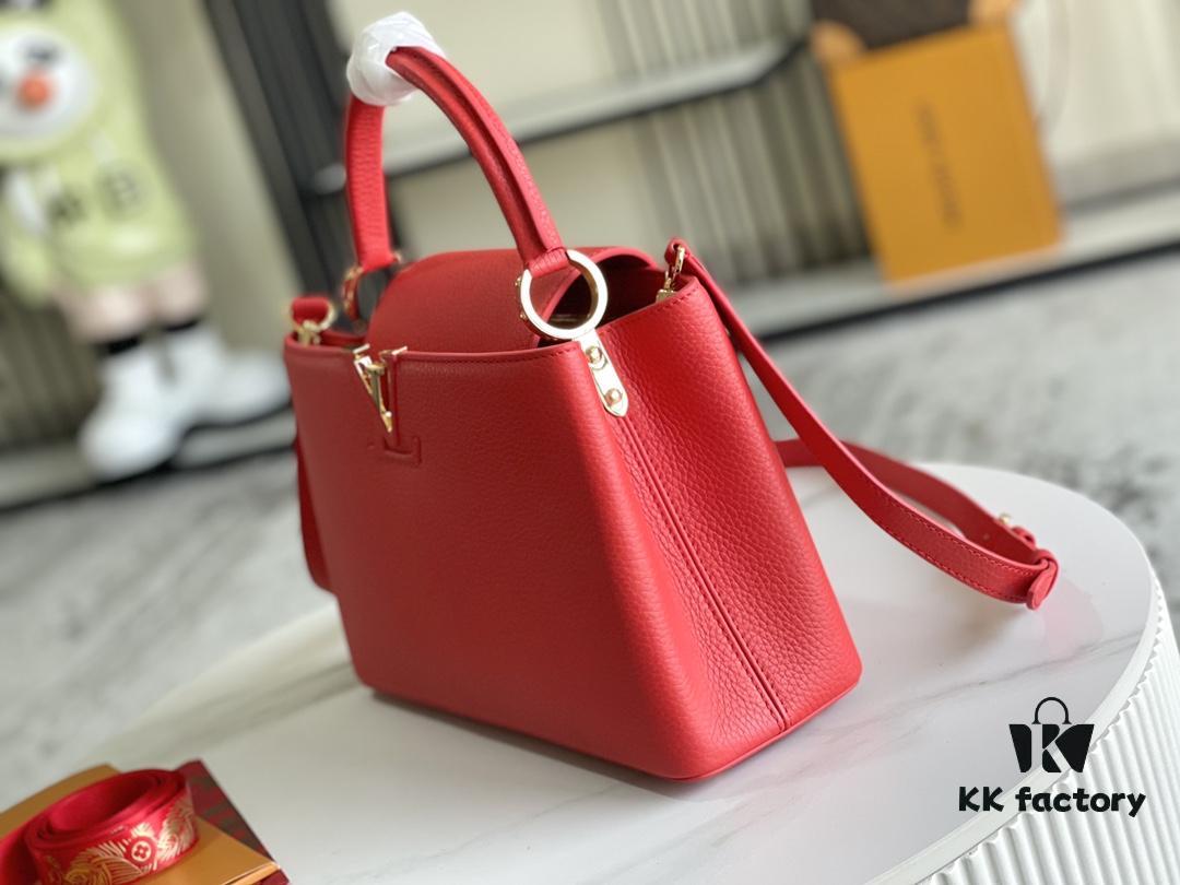 Top Grade Full Set Packaging 【Premium Original Factory Leather 💋 M43935 M42259 Red Medium with Gold Hardware】