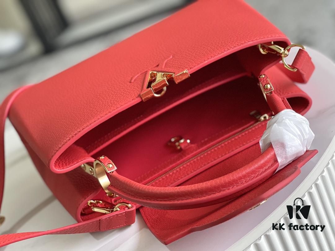 Top Grade Full Set Packaging 【Premium Original Factory Leather 💋 M43935 M42259 Red Medium with Gold Hardware】