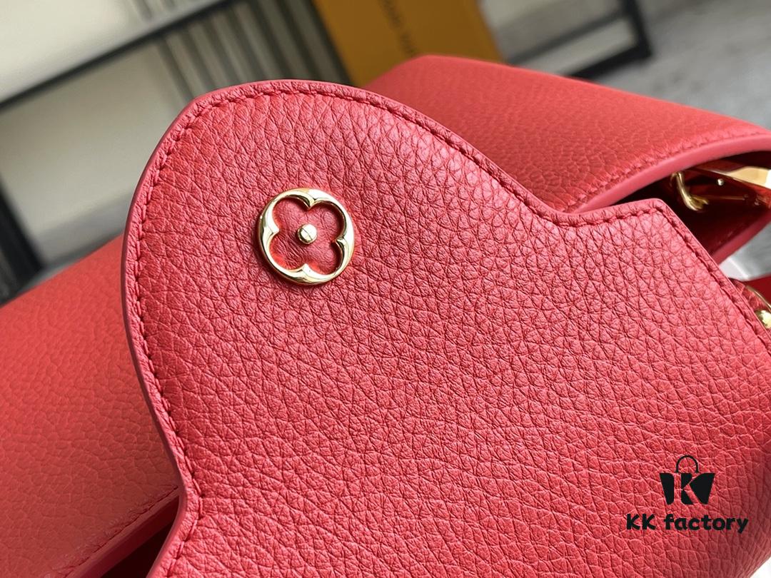 Top Grade Full Set Packaging 【Premium Original Factory Leather 💋 M43935 M42259 Red Medium with Gold Hardware】