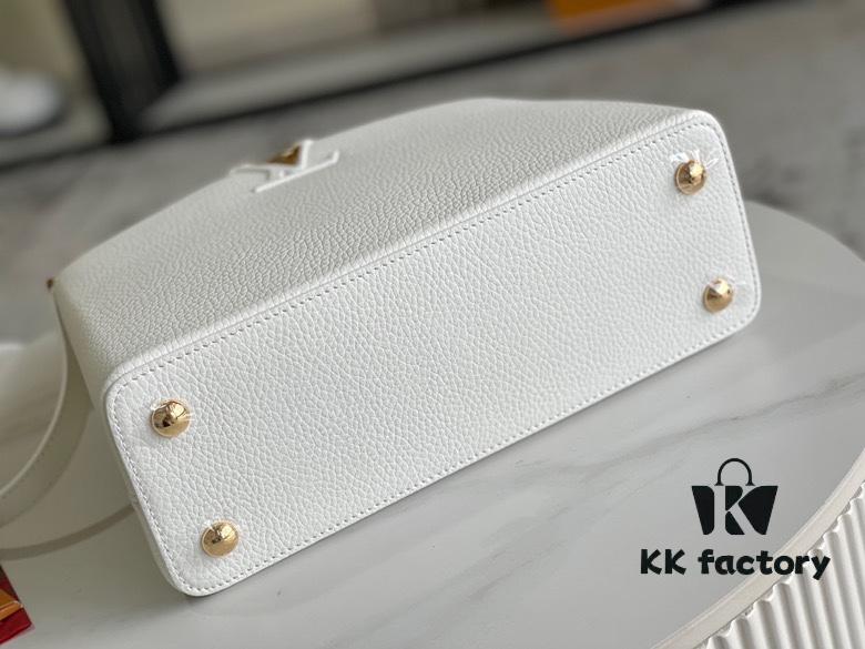 Top Grade Full Set Packaging [Premium Original Leather M55832 Medium Size White with Gold Hardware]