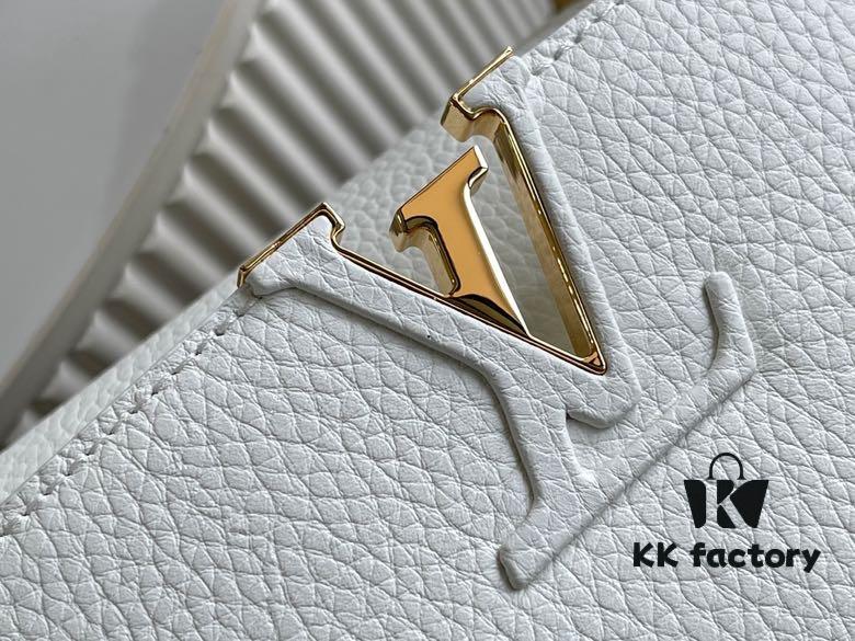 Top Grade Full Set Packaging [Premium Original Leather M55832 Medium Size White with Gold Hardware]