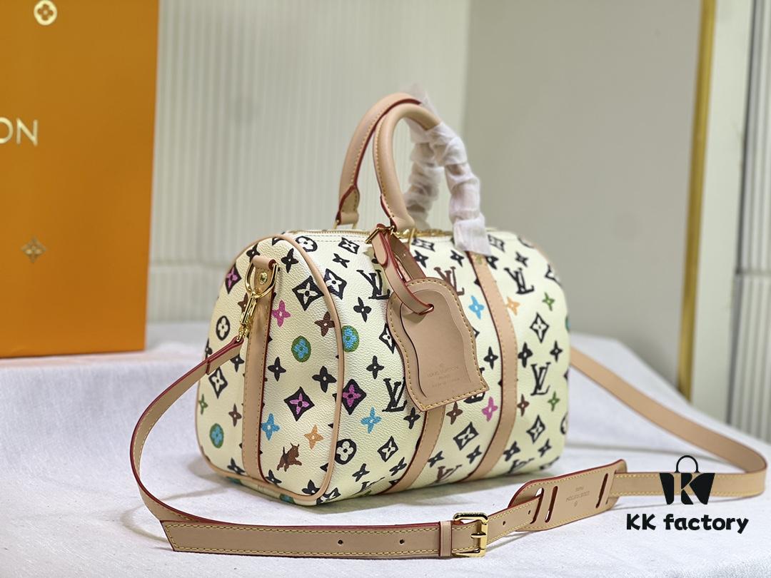 M24424 M24849 Monogram Eclipse Reverse Denim Keepall 25 Bag