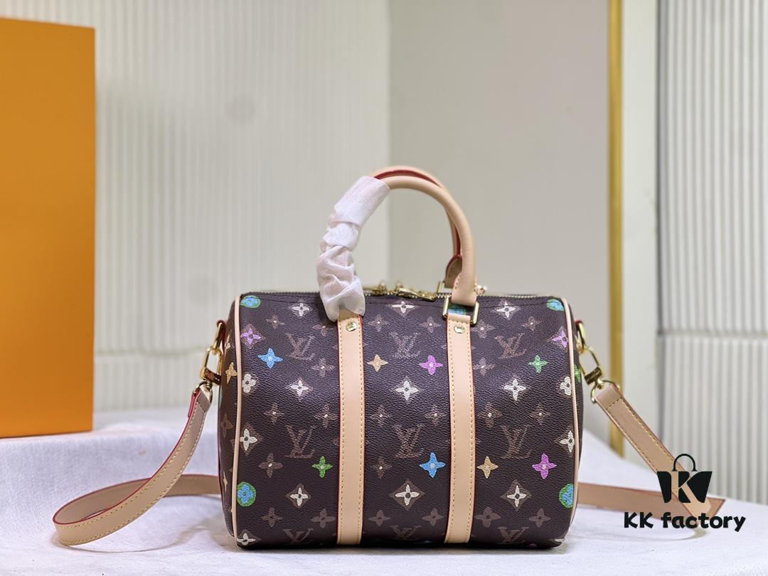 M24424 M24849 Monogram Eclipse Reverse Denim Keepall 25 Bag