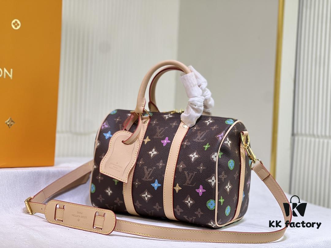 M24424 M24849 Monogram Eclipse Reverse Denim Keepall 25 Bag