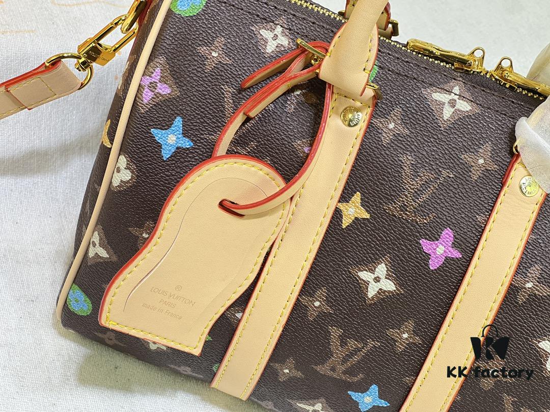 M24424 M24849 Monogram Eclipse Reverse Denim Keepall 25 Bag