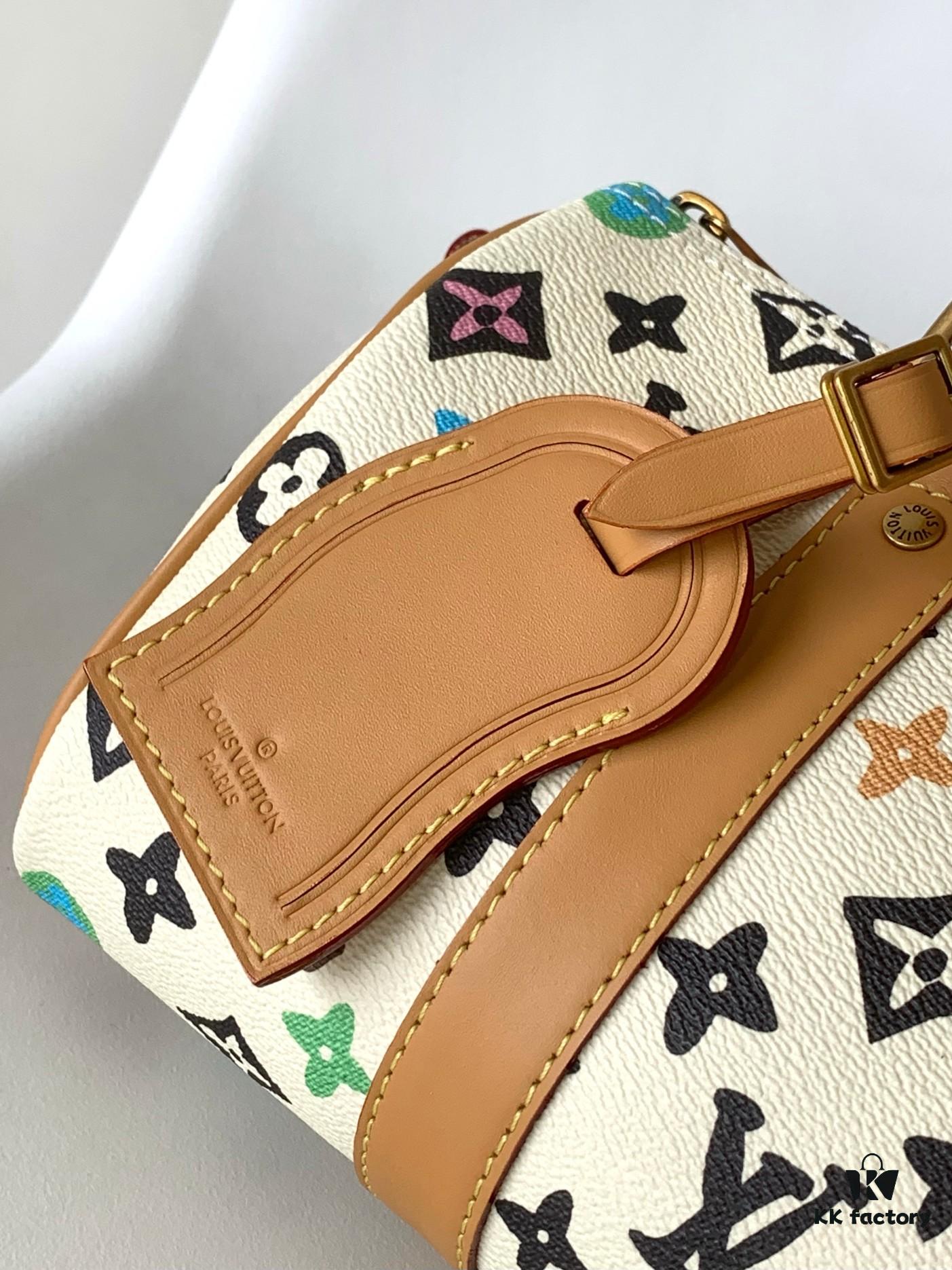 Top Quality Replica M24849 White Color Black Color Pillow Bag Keepall 25