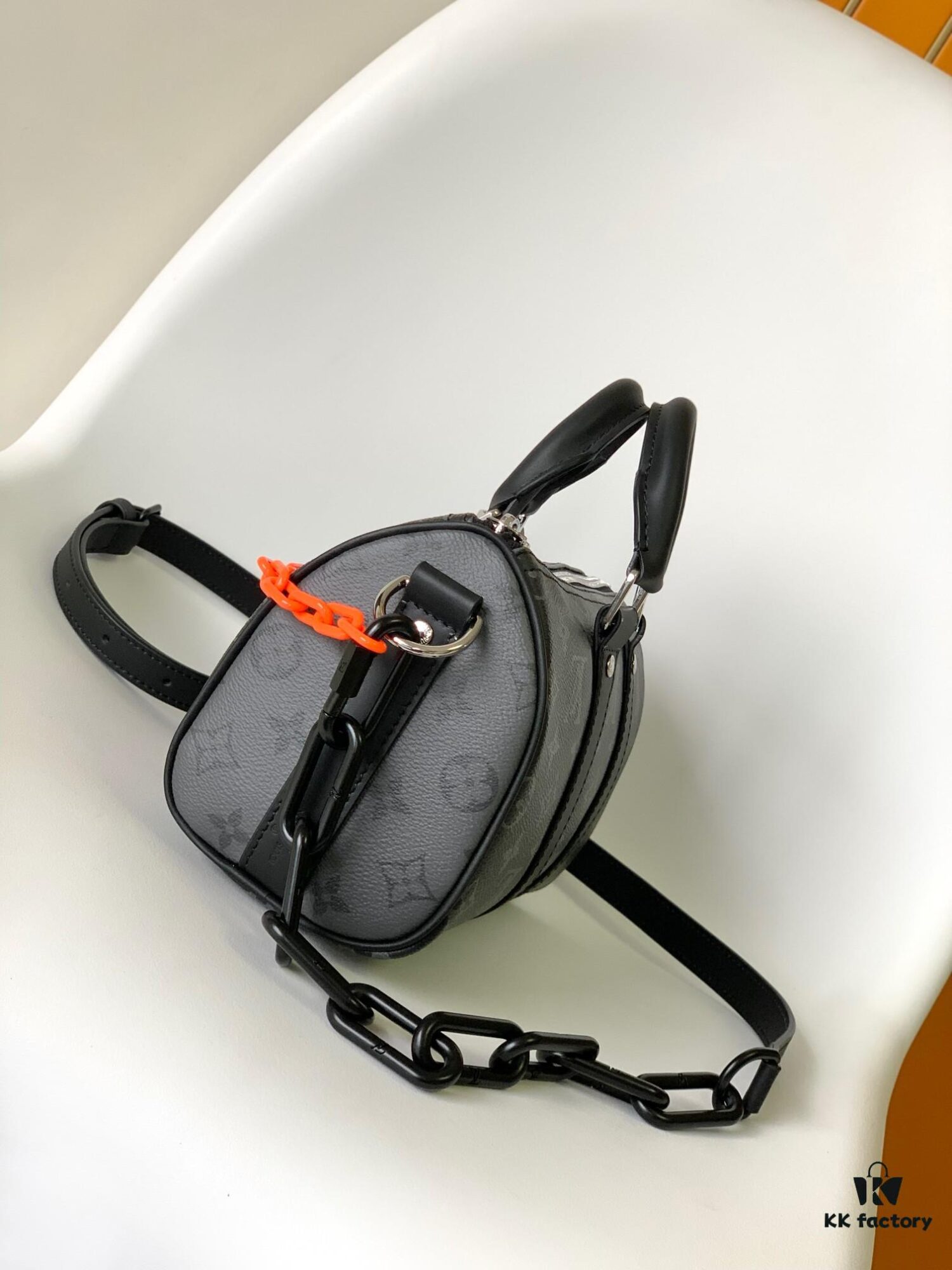 Top Quality Original M46271 Chain Black Flower [Orange with Chain] Pillow Bag