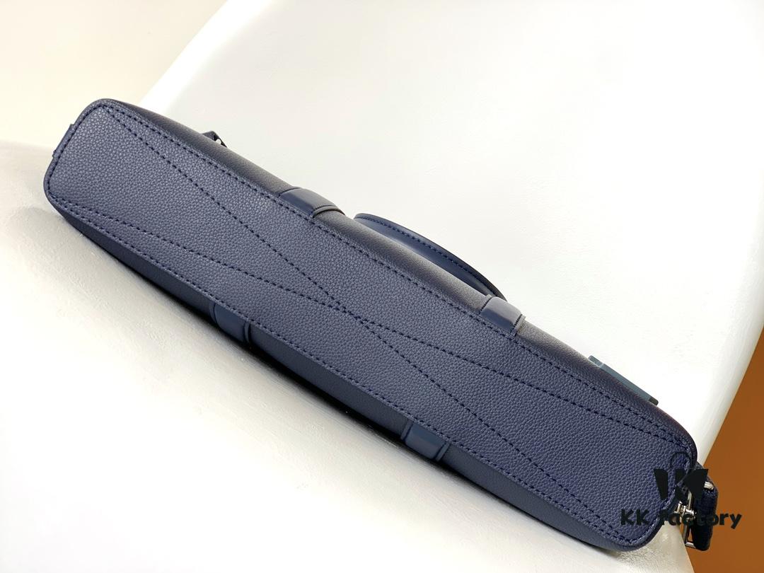 M59159 Black M21440 Blue Top-Quality Original Surplus LV Aerogram Leather Briefcase