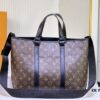 Upgraded Original Week-End Tote M45734 M45733 Louis Vuitton Classic Week-End Bag in Monogram Macassar Canvas with Exterior Phone Pocket