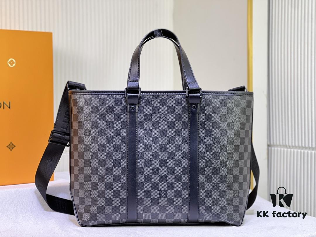 Upgraded Original Week-End Tote M45734 M45733 Louis Vuitton Classic Week-End Bag in Monogram Macassar Canvas