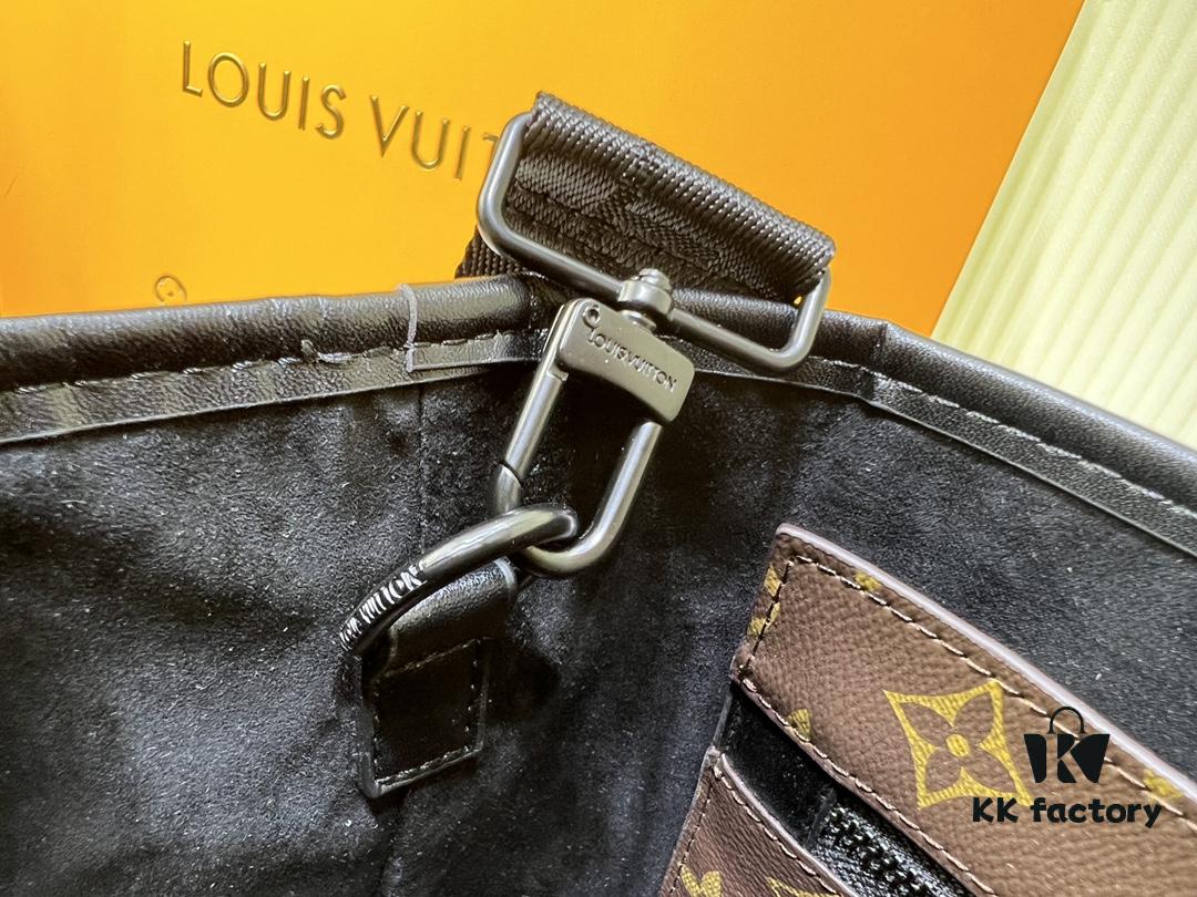 Upgraded Original Week-End Tote M45734 M45733 Louis Vuitton Classic Week-End Bag in Monogram Macassar Canvas with Exterior Phone Pocket